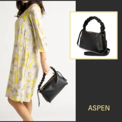 Aspen Sac à Main En Cuir Souple Italien 11 Aspen Sac à Main En Cuir Souple Italien -Looqita Aspen porte montage