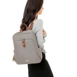 Axel Sac à Dos Femme Toile Chic -Looqita Axel sac a dos femme toile gris porte