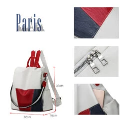 Paris Sac à Dos Antivol Femme -Looqita MontagesacParisdetails