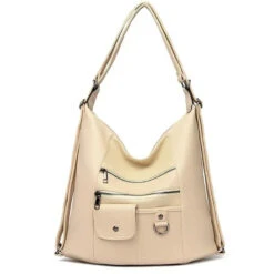Antonio Grand Sac Bandoulière Convertible -Looqita grand sac bandouliere Antonio creme