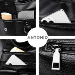 Antonio Grand Sac Bandoulière Convertible -Looqita grand sac bandouliere Antonio details