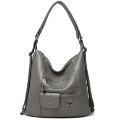 Antonio Grand Sac Bandoulière Convertible -Looqita grand sac bandouliere Antonio gris