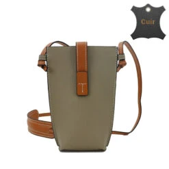 Sven Mini Sac Bandoulière Femme -Looqita mini sac bandouliere femme Sven gris