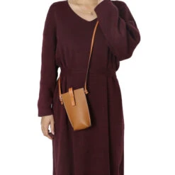 Sven Mini Sac Bandoulière Femme -Looqita mini sac bandouliere femme Sven marron porte