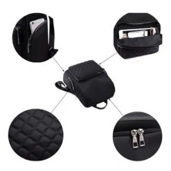 London Sac à Dos Antivol Femme En Toile -Looqita montagedetailsacantivolfemmeLondon