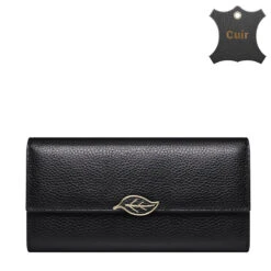 Leaf Portefeuille En Cuir Femme