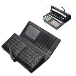 Ebony Portefeuille Femme Original Noir -Looqita portefeuille femme original ebony interieur