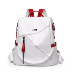 Barcelona Sac à Dos Femme Antivol -Looqita sac a dos antivol femme Barcelona rouge