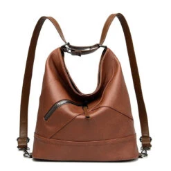 Derby Sac à Dos Convertible Sac à Main -Looqita sac a dos convertible Derby marron bretelles