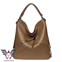 Derby Sac à Dos Convertible Sac à Main -Looqita sac a dos convertible Derby marron2