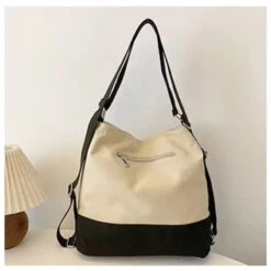 Tim Sac à Dos Convertible Bandoulière -Looqita sac a dos convertible Tim beige dos