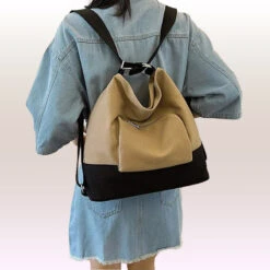 Tim Sac à Dos Convertible Bandoulière -Looqita sac a dos convertible Tim sable porte