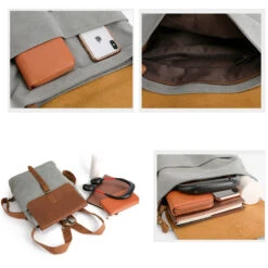 Visby Sac à Dos Convertible Bandoulière -Looqita sac a dos convertiblebandouliere Visby interieur