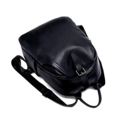 Roméo Sac à Dos Cuir Femme Tendance -Looqita sac a dos cuir femme Romeo noir dessus