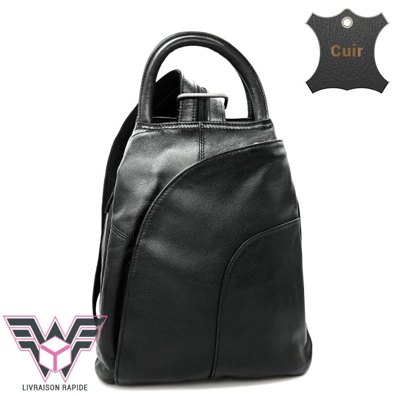 Oda Sac à Dos Cuir Convertible Bandoulière 1 Oda Sac à Dos Cuir Convertible Bandoulière