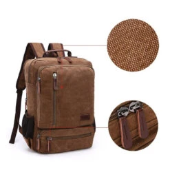 Otto Sac à Dos De Voyage Toile Vintage 25 Otto Sac à Dos De Voyage Toile Vintage -Looqita sac a dos de voyage Otto details3