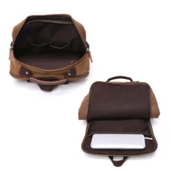 Otto Sac à Dos De Voyage Toile Vintage 22 Otto Sac à Dos De Voyage Toile Vintage -Looqita sac a dos de voyage Otto interieur