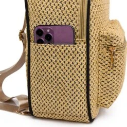 Mimosa Sac à Dos Femme été -Looqita sac a dos femm paille Mimosa aumoniere