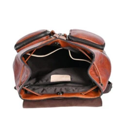 Arsène Sac à Dos Femme Cuir Vintage 10 Arsène Sac à Dos Femme Cuir Vintage -Looqita sac a dos femme Arsene interieur