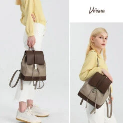 Verona Sac à Dos Femme Original Cuir -Looqita sac a dos femme Verona porte1