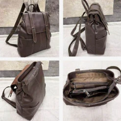 Wyde Sac à Dos Femme En Cuir Souple -Looqita sac a dos femme cuir Wyde moka vues