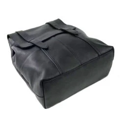 Wyde Sac à Dos Femme En Cuir Souple -Looqita sac a dos femme cuir Wyde noir dessous