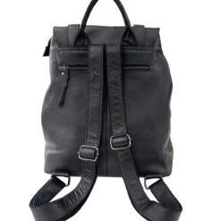 Wyde Sac à Dos Femme En Cuir Souple -Looqita sac a dos femme cuir Wyde noir dos