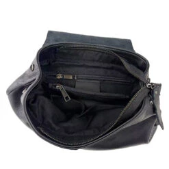 Wyde Sac à Dos Femme En Cuir Souple -Looqita sac a dos femme cuir Wyde noir interieur