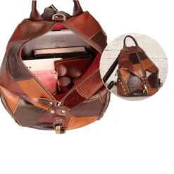 Havana Sac à Dos Femme Tendance Cuir -Looqita sac a dos femme tendance Havana interieur