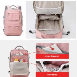 Otello Sac à Dos Voyage Femme -Looqita sac a dos voyage femme Otello interieur