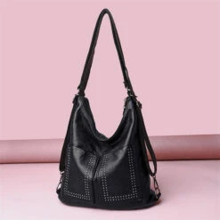 Jalisco Sac Bandoulière Femme Convertible -Looqita sac a main sac a dos Jalisco noir illustration