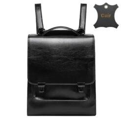 Merry Sac à Main Sac à Dos Femme Vintage -Looqita sac a main sac a dos Merry noir