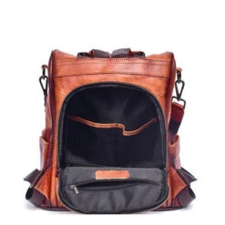 Sonora Sac Antivol Femme Cuir Vintage -Looqita sac antivol femme vintage Sonora interieur