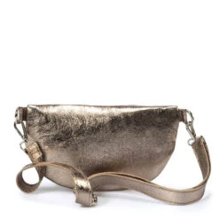 Isla Sac Banane Femme Cuir Italien -Looqita sac banane Isla gold dos