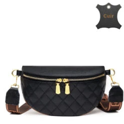 Marnie Sac Banane Femme Cuir -Looqita sac banane femme cuir Marnie noir 23aff7bb 52b4 45d8 9646 8740ead9f9a0