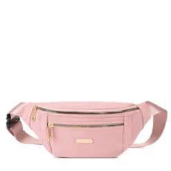 Greta Sac Banane Femme Toile Tendance -Looqita sac banane femme greta rose