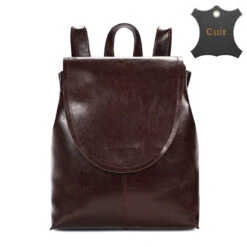 Taylor Sac à Main Sac à Dos Cuir -Looqita sac convertible Taylor expresso cuir