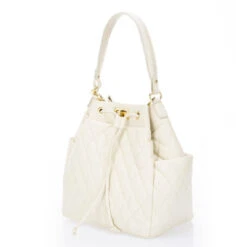 Edina Sac Matelassé Forme Seau 9 Edina Sac Matelassé Forme Seau -Looqita sac matelasse seau Daphne beige 34