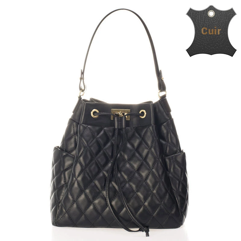 Edina Sac Matelassé Forme Seau 1 Edina Sac Matelassé Forme Seau