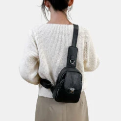 Valentina Sacoche Banane Femme -Looqita sacoche banane femme Valentina noir porte