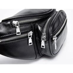 Napa Sacoche Banane Femme Cuir -Looqita sacoche banane femme cuir Napa noir details