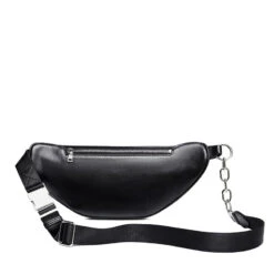 Napa Sacoche Banane Femme Cuir -Looqita sacoche banane femme cuir Napa noir dos