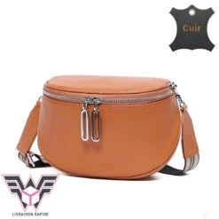 Fanny Sacoche Banane Femme Cuir -Looqita sacoche banane femme cuir fanny marron rapide