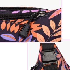 Leaf Sacoche Banane Femme -Looqita sacoche banane femme leaf details