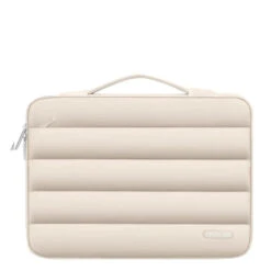 Mosiso Sacoche Ordinateur Femme MatelasséE -Looqita sacoche ordinateur femme Mososo beige