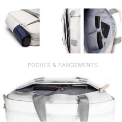 Nahia Sacoche Ordinateur Femme -Looqita sacoche ordinateur femme Nahia poches